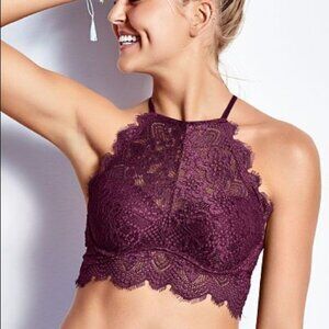 Victoria's Secret Eyelash Lace High Neck Bra